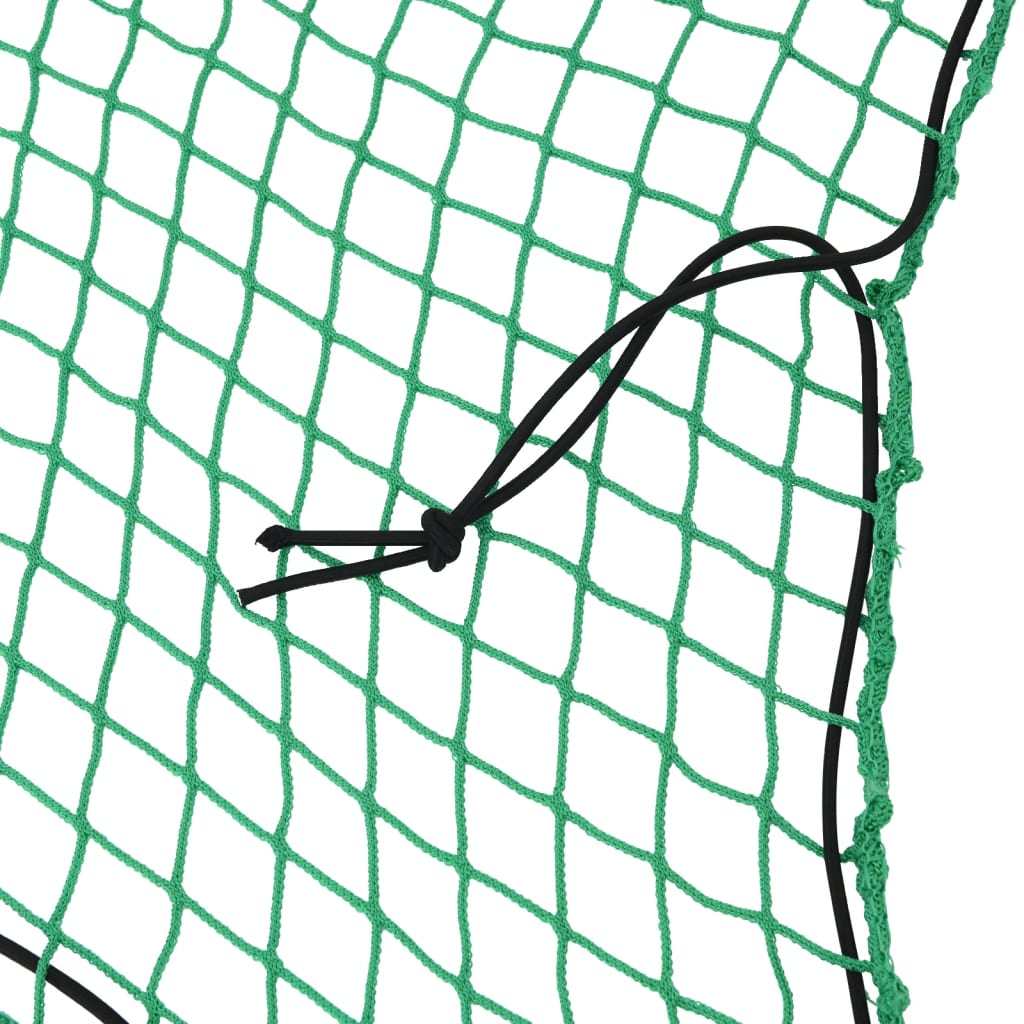 VidaXL Aanhangwagennet elastisch touw 5x3,5 m polypropeen groen