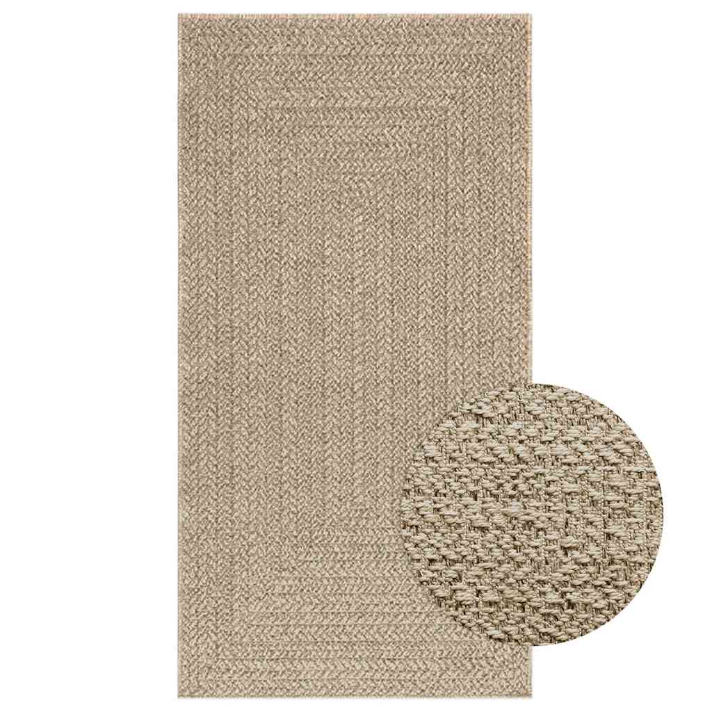 Vidaxl vloerkleed zizur beige binnen en buiten 80x150 cm jute look