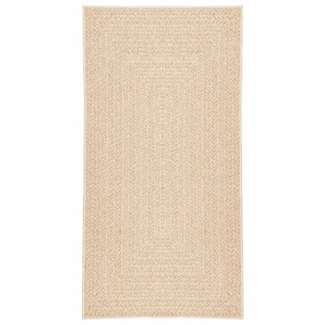Vidaxl vloerkleed zizur beige binnen en buiten 80x150 cm jute look
