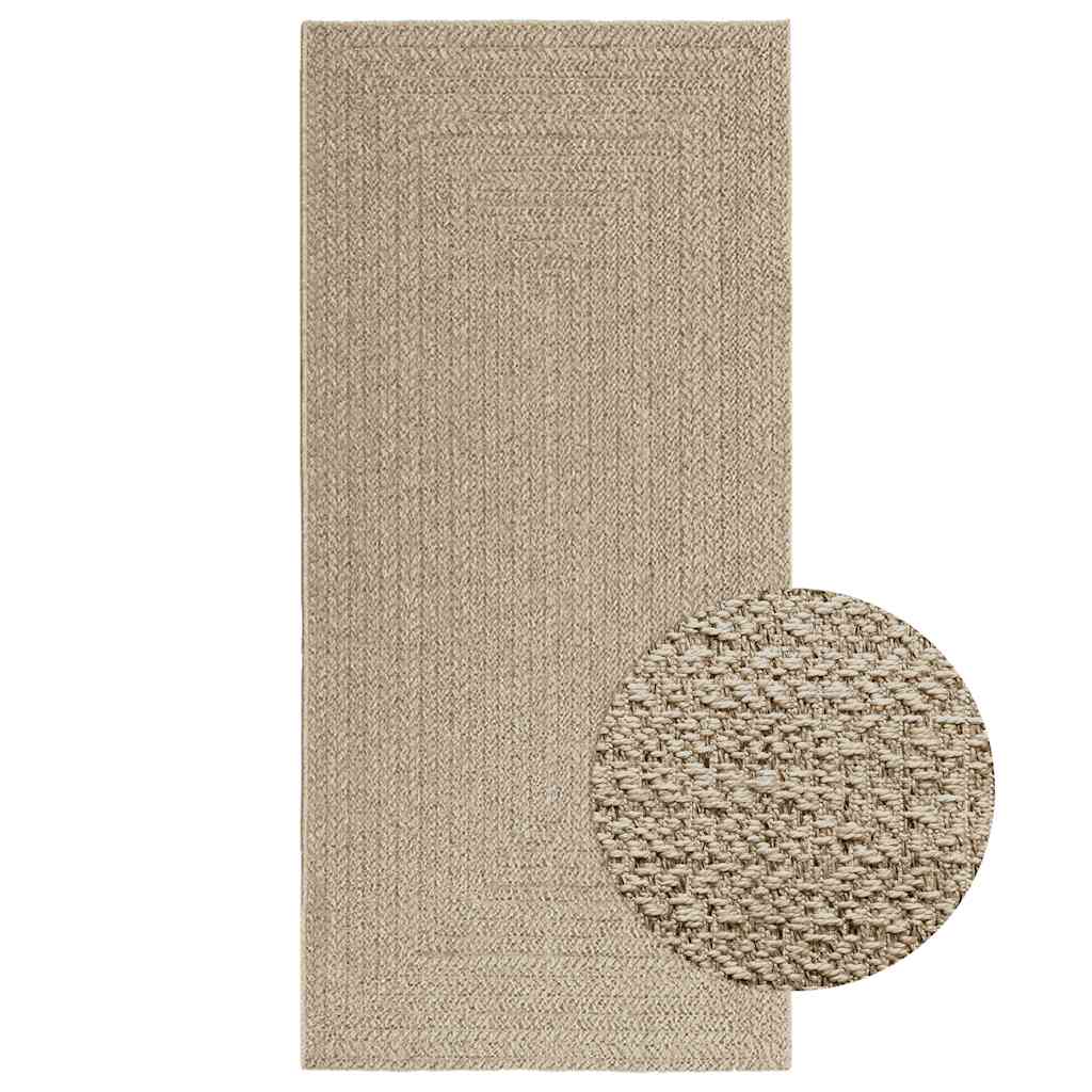 Vidaxl vloerkleed zizur beige binnen en buiten 100x200 cm jute look