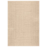 Vidaxl vloerkleed zizur beige binnen en buiten 200x290 cm jute look