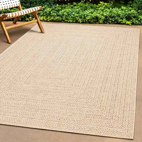 Vidaxl vloerkleed zizur beige binnen en buiten 200x290 cm jute look