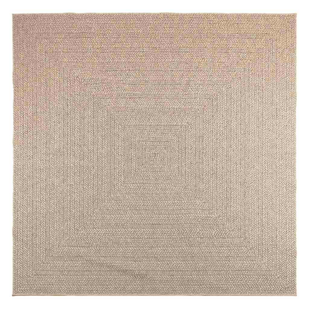 Vidaxl vloerkleed zizur beige binnen en buiten 240x240 cm jute look