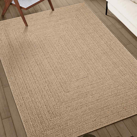 Vidaxl vloerkleed zizur beige binnen en buiten 240x240 cm jute look