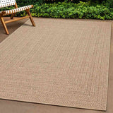 Vidaxl vloerkleed zizur beige binnen en buiten 240x340 cm jute look
