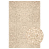 Vidaxl vloerkleed zizur beige binnen en buiten 120x170 cm jute look