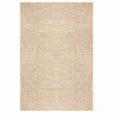 Vidaxl vloerkleed zizur beige binnen en buiten 140x200 cm jute look