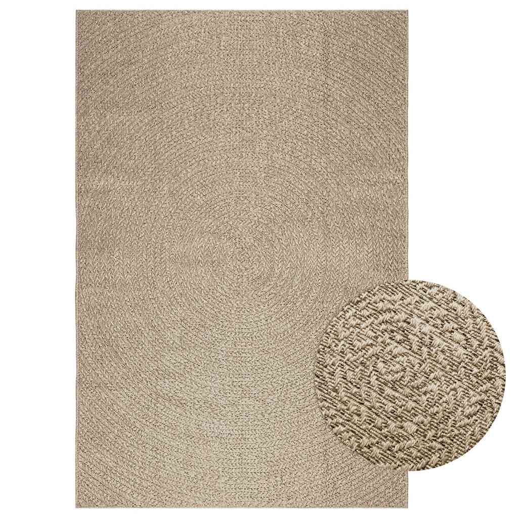 Vidaxl vloerkleed zizur beige binnen en buiten 160x230 cm jute look