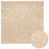Vidaxl vloerkleed zizur beige binnen en buiten 200x200 cm jute look