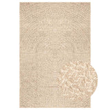 Vidaxl vloerkleed zizur beige binnen en buiten 200x290 cm jute look