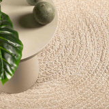 Vidaxl vloerkleed zizur beige binnen en buiten 240x240 cm jute look