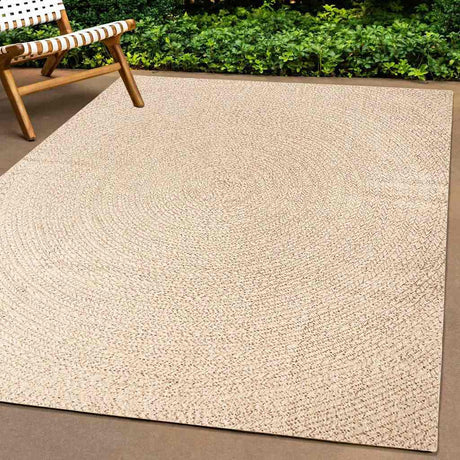 Vidaxl vloerkleed zizur beige binnen en buiten 240x240 cm jute look