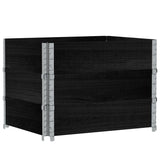 VidaXL Palletopzetranden 3 st 80x60 cm massief grenenhout zwart