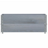 Vidaxl plantenbak 100x50 cm massief grenenhout grijs