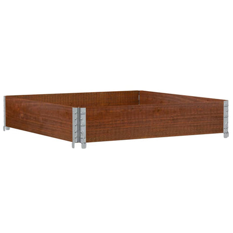 Vidaxl plantenbak 100x100 cm massief grenenhout bruin