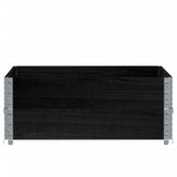 Vidaxl plantenbak 100x100 cm massief grenenhout zwart