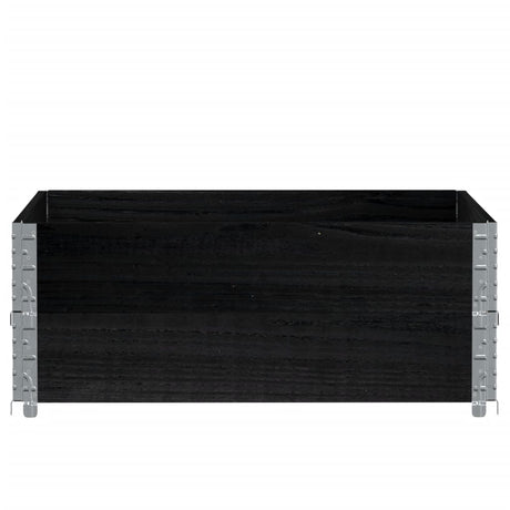 Vidaxl plantenbak 100x100 cm massief grenenhout zwart