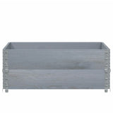 Vidaxl plantenbak 100x100 cm massief grenenhout grijs