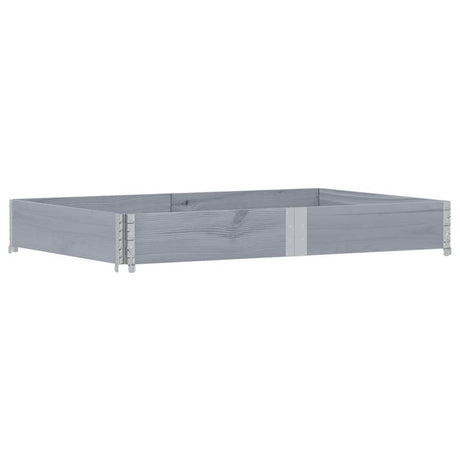 Vidaxl plantenbak 150x100 cm massief grenenhout grijs