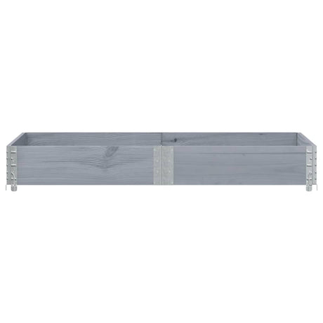 Vidaxl plantenbak 150x100 cm massief grenenhout grijs