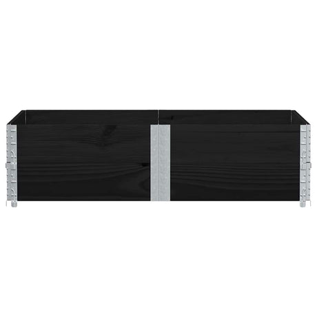 Vidaxl plantenbak 150x100 cm massief grenenhout zwart