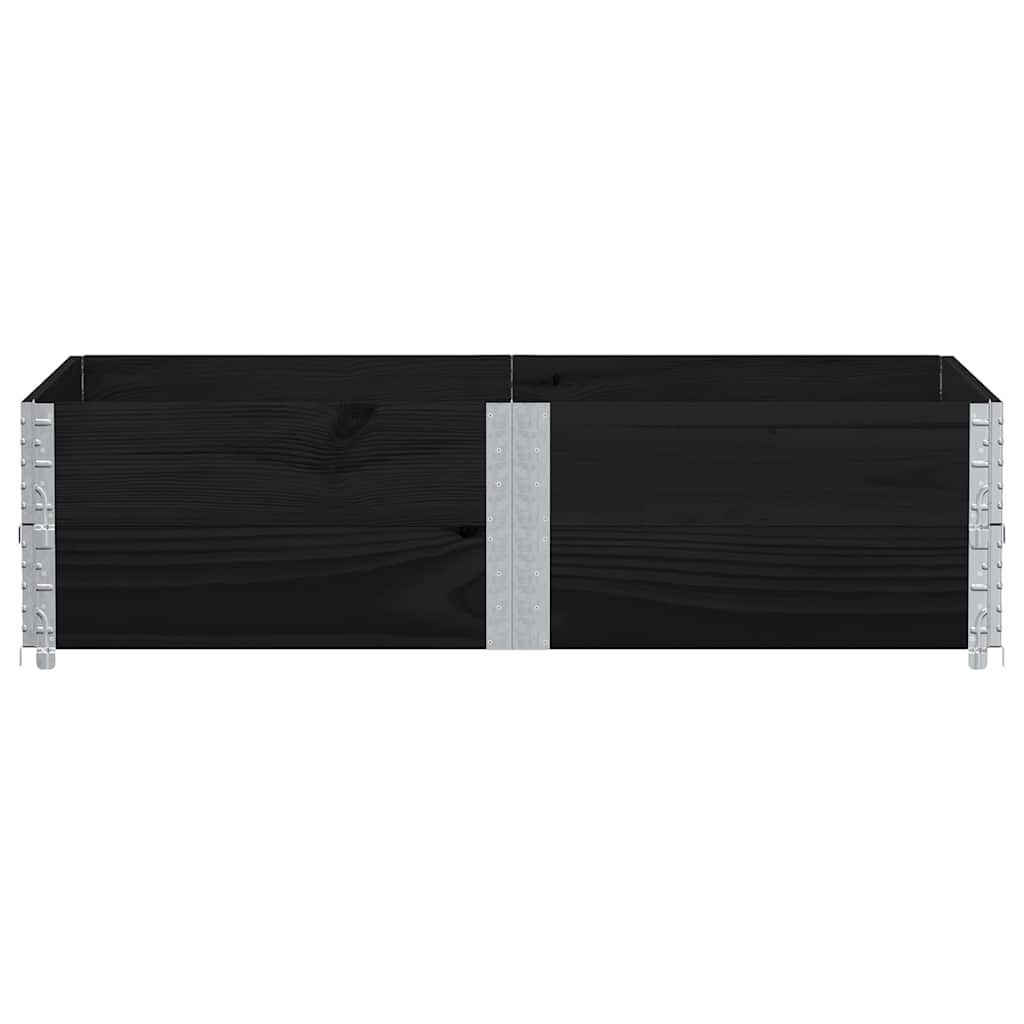 Vidaxl plantenbak 150x100 cm massief grenenhout zwart