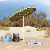 Vidaxl strandparasol camouflage 206 x 206 x 212 cm polyester en metaal