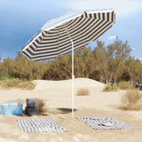 Vidaxl strandparasol blauw en wit 263 x 263 x 272 cm