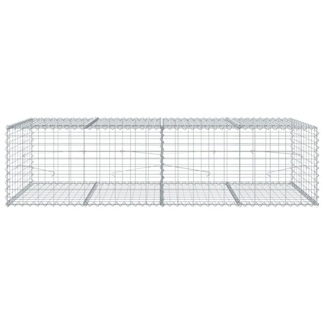 Vidaxl schanskorf 200x100x50 cm gegalvaniseerd ijzer zilverkleurig