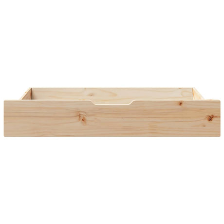Vidaxl bedlades 2 st met wieltjes 95x55x17 cm massief grenenhout