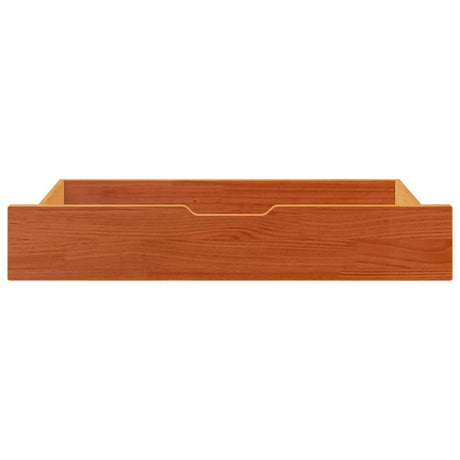 Vidaxl bedlades 2 st 95x55x17 massief grenenhout wasbruin