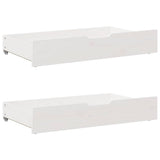 Vidaxl bedlades 2 st 90x55x17 cm massief grenenhout wit