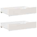 VidaXL Bedlades 2 st 85x55x16 cm massief grenenhout wit