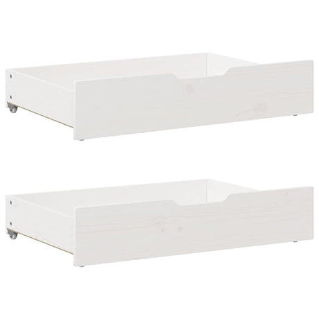 Vidaxl bedlades 2 st 85x55x17 cm massief grenenhout wit