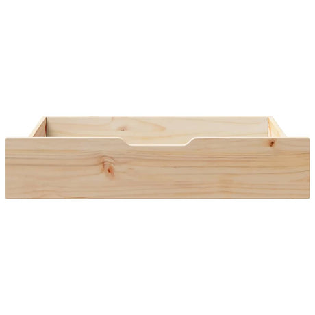 Vidaxl bedlades 2 st met wieltjes 80x55x17 cm massief grenenhout