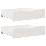 Vidaxl bedlades 2 st 75x55x17 cm massief grenenhout wit