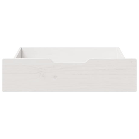 Vidaxl bedlades 2 st 75x55x17 cm massief grenenhout wit