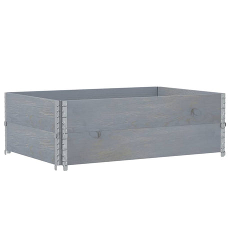 Vidaxl palletopzetranden 2 st 120x80 cm massief grenenhout grijs