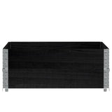 Vidaxl palletopzetranden 2 st 100x100 cm massief grenenhout zwart