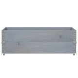 Vidaxl plantenbak 120x80 cm massief grenenhout grijs