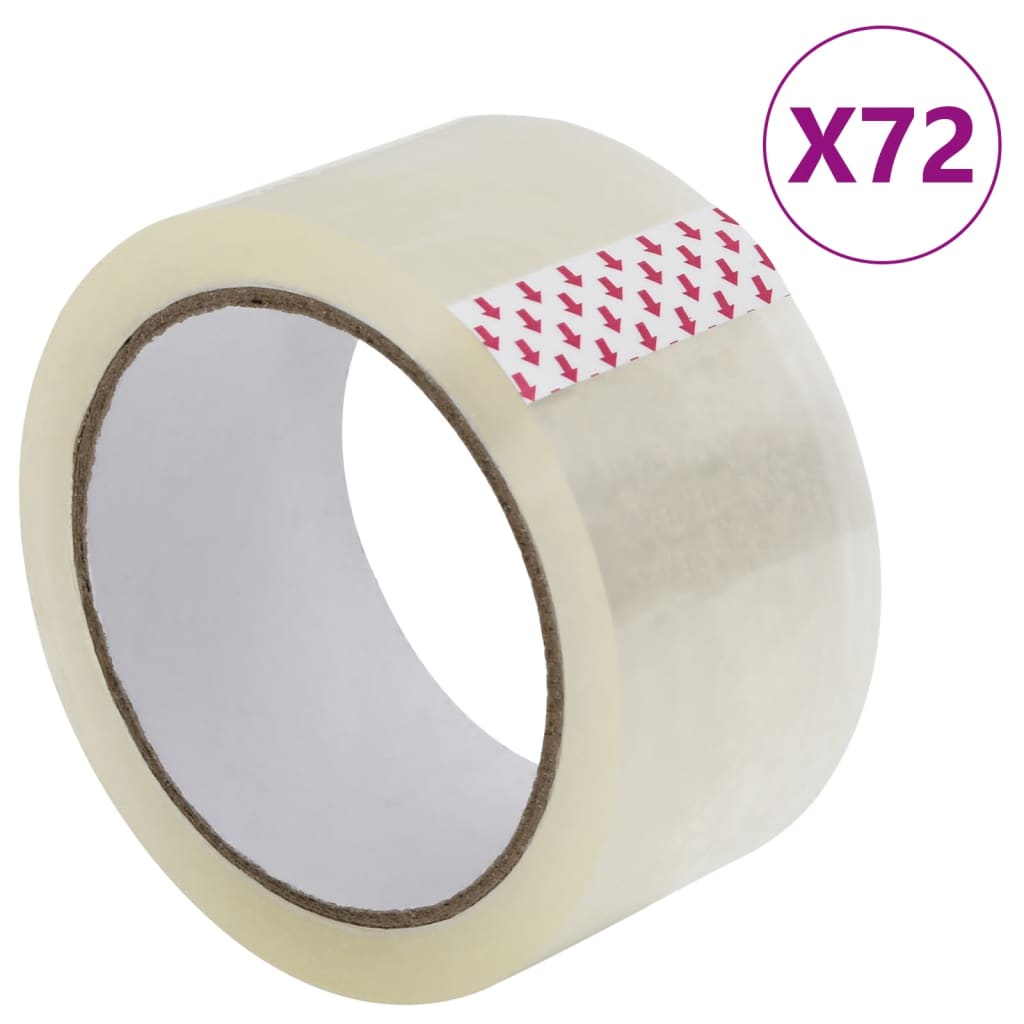 VidaXL Verpakkingstape 72 st 48 mm x 66 m transparant