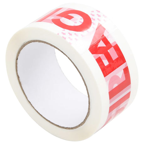 Vidaxl verpakkingstapes 36 st met fragile-print 48 mm x 66 m wit
