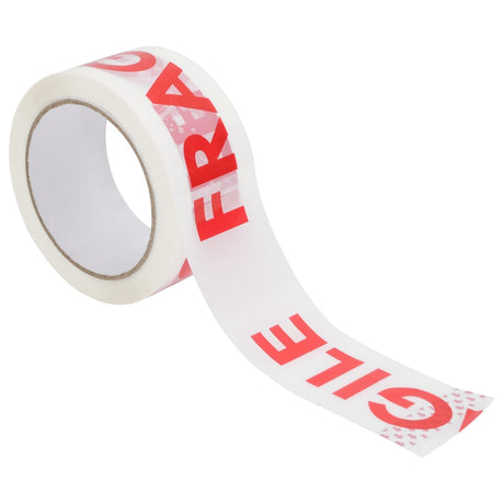 Vidaxl verpakkingstapes 72 st met fragile-print 48 mm x 66 m wit