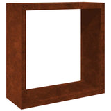 Vidaxl brandhoutrek 100x40x100 cm weervast staal