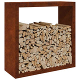 Vidaxl brandhoutrek 100x40x100 cm weervast staal