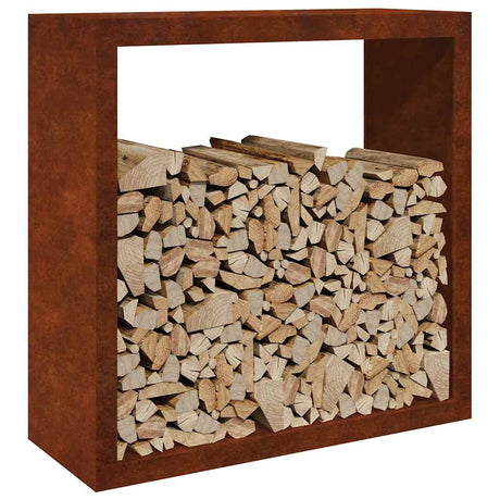 Vidaxl brandhoutrek 100x40x100 cm weervast staal