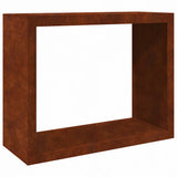 Vidaxl brandhoutrek 100x40x80 cm weervast staal
