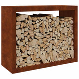 Vidaxl brandhoutrek 100x40x80 cm weervast staal