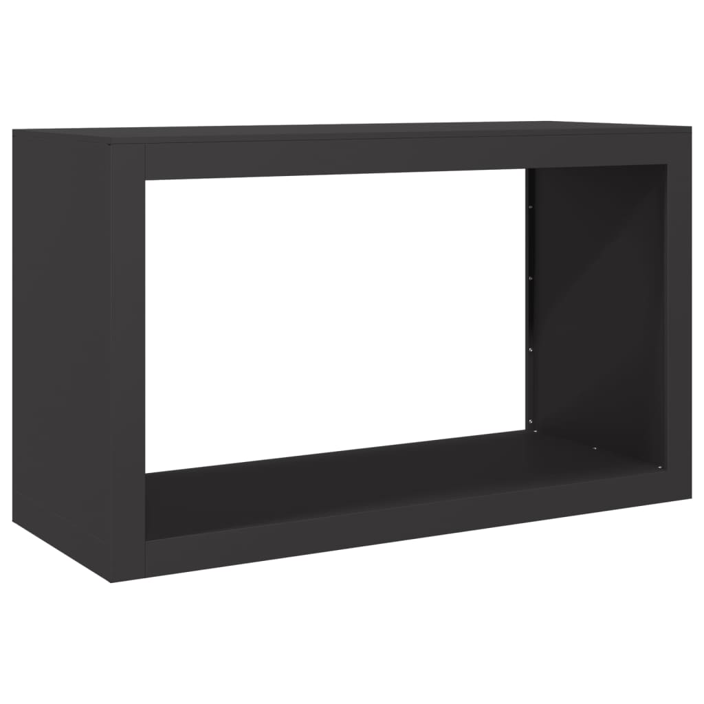 Vidaxl haardhoutrek 100x40x60 cm staal zwart