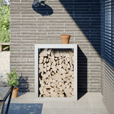 Vidaxl haardhoutrek 60x40x80 cm staal wit
